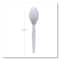 Boardwalk Mediumweight Polystyrene Cutlery, Teaspoon, White, PK1000 BWK SPOONMWPS - alternate 4